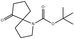 tert-butyl 6-oxo-1-azaspiro[4.4]nonane-1-carboxylate Struktur