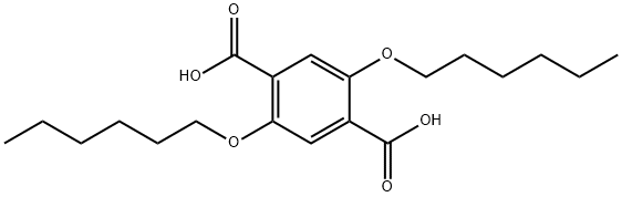 1,4-Benzenedicarboxylic acid, 2,5-bis(hexyloxy)- Struktur