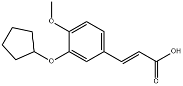 (E)-3-(3-cyclopentyloxy-4-methoxyphenyl)-2-propenoic acid Struktur