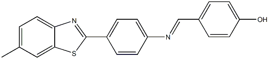 4-({[4-(6-methyl-1,3-benzothiazol-2-yl)phenyl]imino}methyl)phenol Struktur