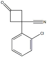 1-(2-chlorophenyl)-3-oxocyclobutane-1-carbonitrile Struktur