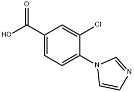 3-chloro-4-(1H-imidazol-1-yl)benzoic acid Struktur