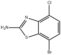 7-bromo-4-chloro-1,3-benzothiazol-2-amine Struktur