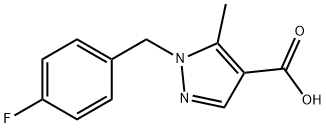 1-(4-fluorobenzyl)-5-methyl-1H-pyrazole-4-carboxylic acid Struktur