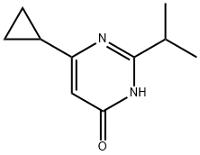 6-cyclopropyl-4-hydroxy-2-(propan-2-yl)pyrimidine Struktur