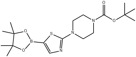 tert-butyl 4-(5-(4,4,5,5-tetramethyl-1,3,2-dioxaborolan-2-yl)thiazol-2-yl)piperazine-1-carboxylate|