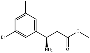 METHYL (3R)-3-AMINO-3-(3-BROMO-5-METHYLPHENYL)PROPANOATE Struktur