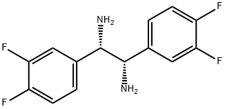 (1S,2S)-1,2-Bis(3,4-difluorophenyl)ethane-1,2-diamine Struktur