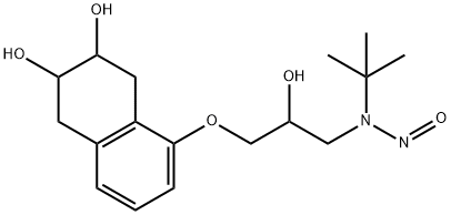 2,3-Naphthalenediol, 5-[3-[(1,1-dimethylethyl)nitrosoamino]-2-hydroxypropoxy]-1,2,3,4-tetrahydro- Struktur