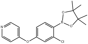 4-[3-chloro-4-(tetramethyl-1,3,2-dioxaborolan-2-yl)phenoxy]pyridine Struktur