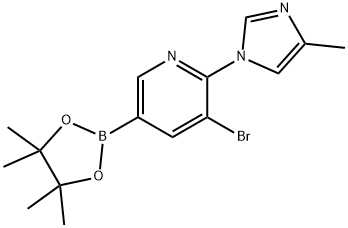 5-Bromo-6-(4-methylimidazol-1-yl)pyridine-3-boronic acid pinacol ester Struktur