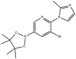 5-Bromo-6-(2-methylimidazol-1-yl)pyridine-3-boronic acid pinacol ester Struktur