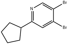 3,4-Dibromo-6-cyclopentylpyridine Struktur