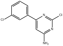 2-Chloro-4-amino-6-(3-chlorophenyl)pyrimidine Struktur