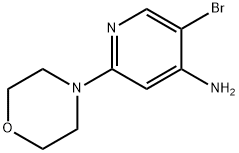 5-BROMO-2-(MORPHOLIN-4-YL)PYRIDIN-4-AMINE Struktur