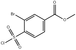 methyl 3-bromo-4-(chlorosulfonyl)benzoate Struktur