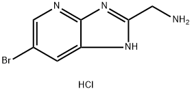 {6-bromo-1H-imidazo[4,5-b]pyridin-2-yl}methanamine dihydrochloride Struktur