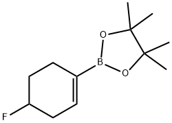 2-(4-fluorocyclohex-1-en-1-yl)-4,4,5,5-tetramethyl-1,3,2-dioxaborolane Struktur