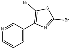 2,5-Dibromo-4-(3-pyridyl)thiazole Struktur