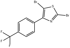 2,5-Dibromo-4-(4-trifluoromethylphenyl)thiazole Struktur