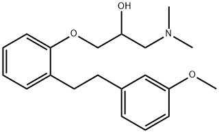 1-(Dimethylamino)-3-(2-(3-methoxyphenethyl)phenoxy)propan-2-ol Struktur