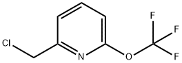 Pyridine, 2-(chloromethyl)-6-(trifluoromethoxy)- Struktur