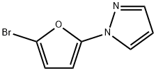 2-Bromo-5-(1H-pyrazol-1-yl)furan Struktur