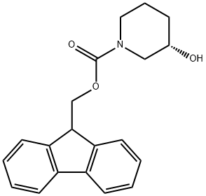 (R)-1-Fmoc-3-hydroxypiperidine Struktur