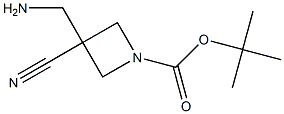 tert-butyl 3-(aminomethyl)-3-cyanoazetidine-1-carboxylate Struktur