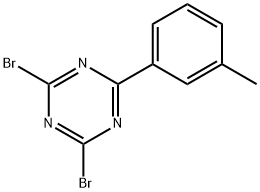 2,4-Dibromo-6-(3-tolyl)-1,3,5-triazine Struktur