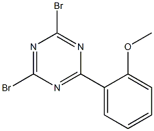 2,4-Dibromo-6-(2-methoxyphenyl)-1,3,5-triazine Struktur