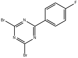 2,4-Dibromo-6-(4-fluorophenyl)-1,3,5-triazine Struktur