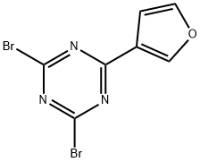 2,4-Dibromo-6-(3-furyl)-1,3,5-triazine Struktur