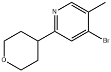 4-Bromo-5-methyl-2-(4-tetrahydropyranyl)pyridine Struktur