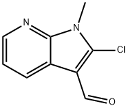 1H-Pyrrolo[2,3-b]pyridine-3-carboxaldehyde, 2-chloro-1-methyl- Struktur