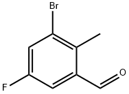 3-Bromo-5-fluoro-2-methylbenzaldehyde Struktur