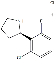 (2R)-2-(6-CHLORO-2-FLUOROPHENYL)PYRROLIDINE HYDROCHLORIDE Struktur