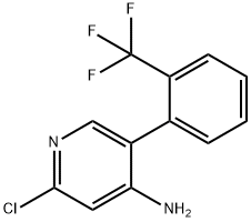 2-Chloro-4-amino-5-(2-trifluoromethylphenyl)pyridine Struktur