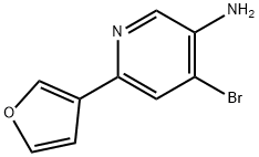 4-Bromo-3-amino-6-(3-furyl)pyridine Struktur