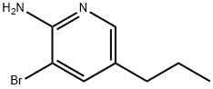 2-Amino-3-bromo-5-(n-propyl)pyridine Struktur