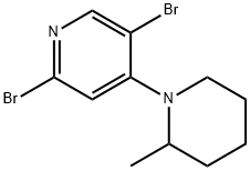 2,5-Dibromo-4-(2-methylpiperidin-1-yl)pyridine Struktur