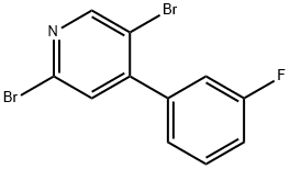 2,5-Dibromo-4-(3-fluorophenyl)pyridine Struktur