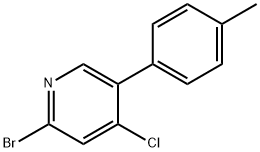 2-Bromo-4-chloro-5-(4-tolyl)pyridine Struktur