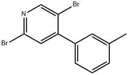 2,5-Dibromo-4-(3-totyl)pyridine Struktur