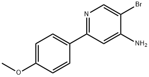 3-BROMO-4-AMINO-6-(4-METHOXYPHENYL)PYRIDINE Struktur