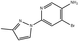 4-Bromo-3-amino-6-(3-methyl-1H-pyrazol-1-yl)pyridine Struktur