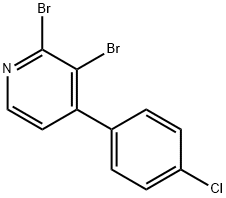 2,3-Dibromo-4-(4-chlorophenyl)pyridine Struktur