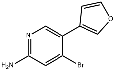 4-Bromo-2-amino-5-(3-furyl)pyridine Struktur