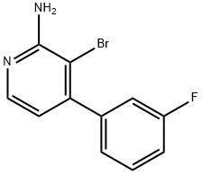 2-Amino-3-bromo-4-(3-fluorophenyl)pyridine Struktur