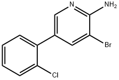 2-Amino-3-bromo-5-(2-chlorophenyl)pyridine Struktur